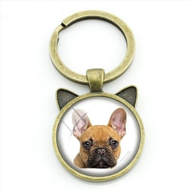 Novelty Fashion Antique Bronze Plated Cartoon Dog Cat Ear Animal Keychain  -  GeraldBlack.com