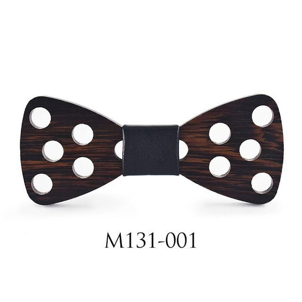 Novelty Fashion Dot Butterfly Handmade Wooden Gravata Bowties for Men - SolaceConnect.com