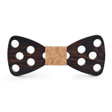 Novelty Fashion Dot Butterfly Handmade Wooden Gravata Bowties for Men  -  GeraldBlack.com