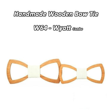 Novelty Father & Kid Wood Gravatas Corbatas Butterfly Bow Tie Necktie - SolaceConnect.com