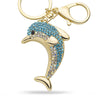 Novelty Lucky Dolphin Crystal Animal Pendant Keychain for Purse & Bag - SolaceConnect.com