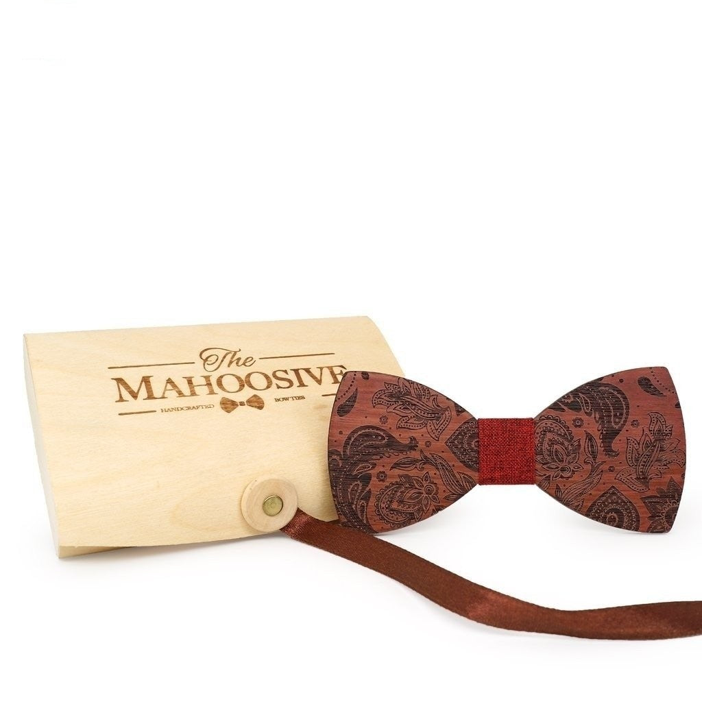 Novelty Vintage Style Festival Accessories Yellow Wooden Bow Ties  -  GeraldBlack.com