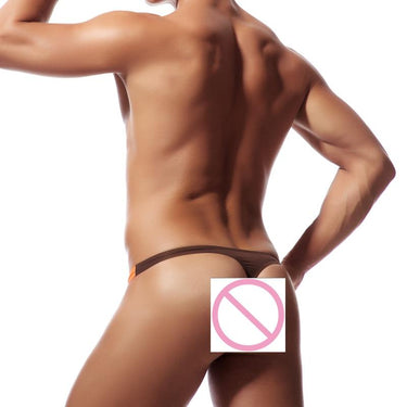 Nylon Low Rise Men's Patchworked G String Thongs with Penis Pouch - SolaceConnect.com