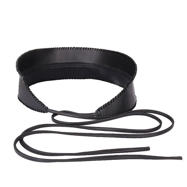 Obi Style Fashion Self Tie Bowknot Strap Faux Leather Belts for Women  -  GeraldBlack.com