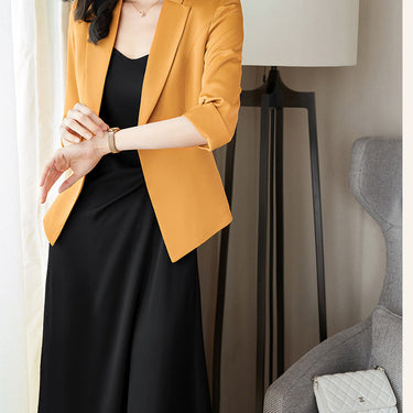 Office Business Women's Puff Sleeves Top Above Knee Skirt Two Piece Suit  -  GeraldBlack.com