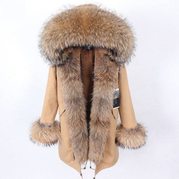 Office Style Winter Warm Women's Solid Fox Fur Zipper Slim Coats & Jackets  -  GeraldBlack.com