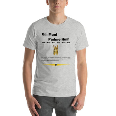 'Om Mani Padme Hum' Cotton Side-Seamed Short-Sleeved Unisex T-Shirt - SolaceConnect.com