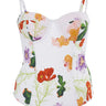 One Piece Floral Print Mesh Back Push up Casual Bodysuit for Ladies  -  GeraldBlack.com