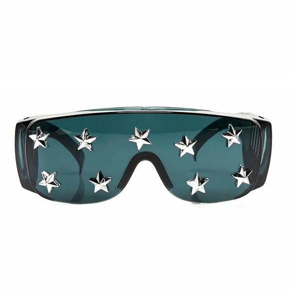 One Piece Star Goggle Sunglasses Women Clear Oversized Steampunk Designer Eyeglass Sunglasses  -  GeraldBlack.com