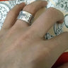 Open Adjustable Unisex Jewelry Buddhist Heart Sutra Signet Silver Ring - SolaceConnect.com