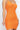 Orange Solid Color Ribbed Knit Cami Bodycon Mini Dress for Women - SolaceConnect.com