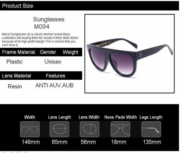 Oversize Flat Shield Design Rivet Sunglasses for Women with Gradient Lens  -  GeraldBlack.com