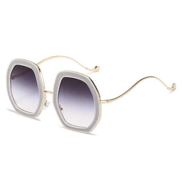Oversized Cooling Sunglasses Luxury Designer Diamond Shiny Crystal Sun Glasses Shades Eyewear Sunglasses For Women  -  GeraldBlack.com