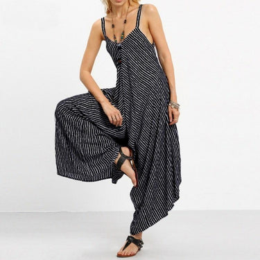Oversized Sexy Strapless Loose Striped Backless Beach Wear for Women - SolaceConnect.com