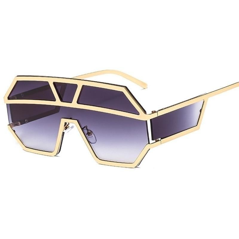 Oversized Square Designer Sunglasses for Women with One Piece Lens  -  GeraldBlack.com