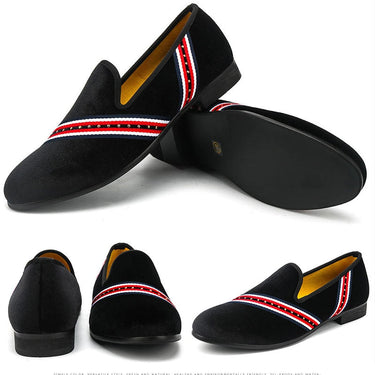 Party and Wedding Dress Velvet Loafers Smoking Slip-On Shoes for Men  -  GeraldBlack.com