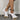Peep Toe Platform Lace-up Back Zipper High Heels White Metal Decor Sexy Buckle Strap Pumps Banquet Zapatos  -  GeraldBlack.com