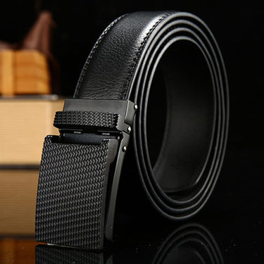 Personality Unique Design Type Automatic Buckle Genuine Leather Belt Men's Casual Style Belts - SolaceConnect.com