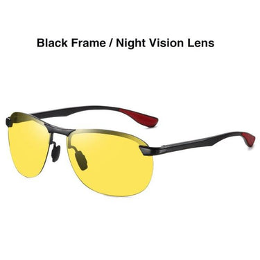 Pilot Style Men's Aluminum Frame UV400 Polarized Driving Sunglasses - SolaceConnect.com