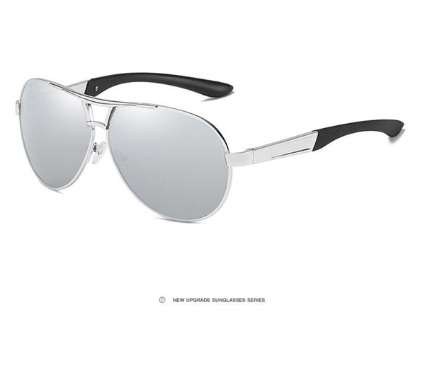 Pilot Style Men's Metal Frame Polarized Mirror Driver's Sunglasses Goggles - SolaceConnect.com