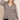 Plus Size Brown V Neck Button Up Two Tone Ribbed Detail Knitted Cardigan - SolaceConnect.com