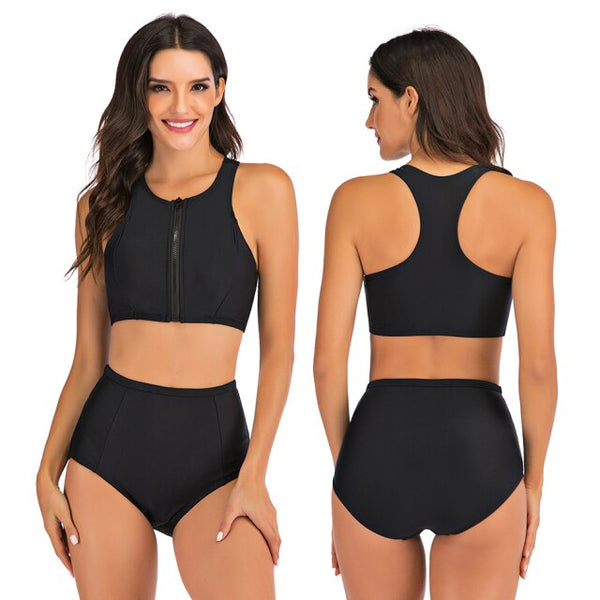 Plus Size Geometric Pattern Printed Crop Top High Waist Shorts Bikini Set  -  GeraldBlack.com