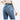 Plus Size High Waist Patchwork Rabbit Hair Straight Ankle-length Jeans - SolaceConnect.com