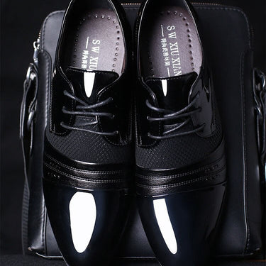 Plus Size Men's 38-47 Black Brown Breathable Low Top Flat Business Shoes  -  GeraldBlack.com