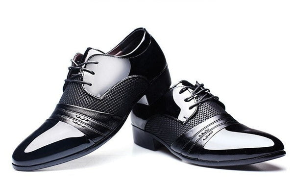 Plus Size Men's 38-47 Black Brown Breathable Low Top Flat Business Shoes  -  GeraldBlack.com