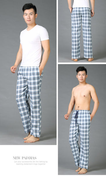Plus Size Summer 100% Cotton Men's Sleep Bottoms Pajama Pants - SolaceConnect.com