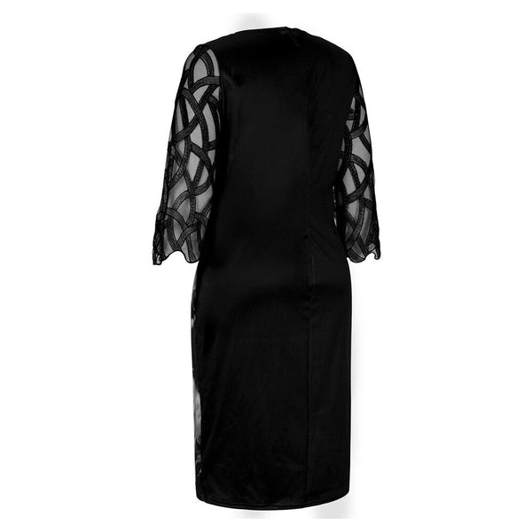 Plus Size 6XL Women Summer Lace Dress Elegant Birthday Mesh Printed Party Dress Sexy Clubwear Summer - SolaceConnect.com