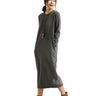 Plus Size Velvet Thickening Thermal Basic Long Dress for Women - SolaceConnect.com