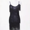 Plus Size Woman's 1920s Gold Vintage Flapper Fringe Sequin Party Dress - SolaceConnect.com