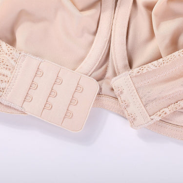 Plus Size Women's Strapless Rose White Color Floral Lace Underwire Minimizer Bra - SolaceConnect.com