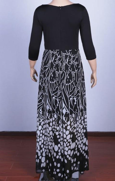Big size 6XL woman dress Summer casual square neck printing long dresses plus size women clothing - SolaceConnect.com