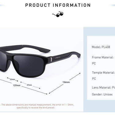 Polarized Square Frame Driving Fishing Fashion Sunglasses for Men & Women - SolaceConnect.com