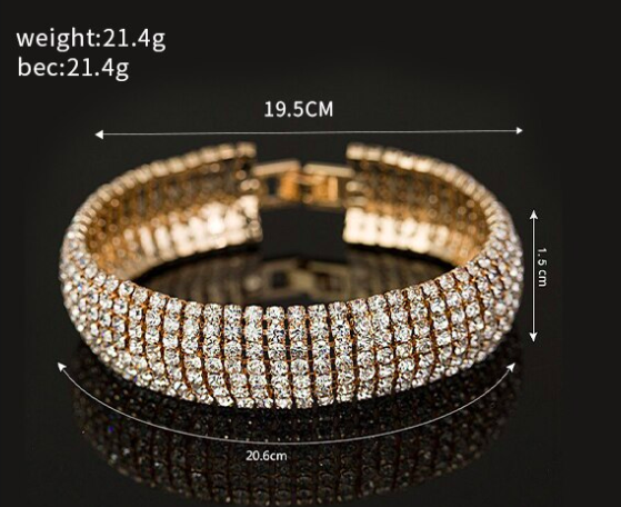 Price Gold and Silver Color Classic Crystal Pave Link Women's Bracelets  -  GeraldBlack.com