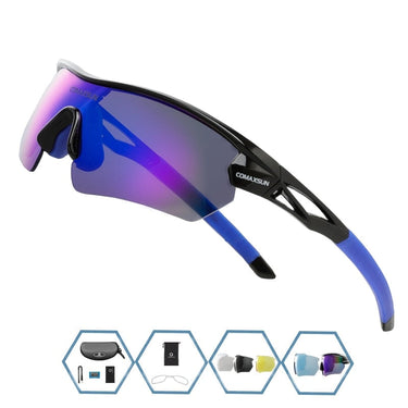 Professional Polarized Cycling Glasses MTB Road Bike Goggles Outdoor Sports Bicycle Sunglasses UV  -  GeraldBlack.com