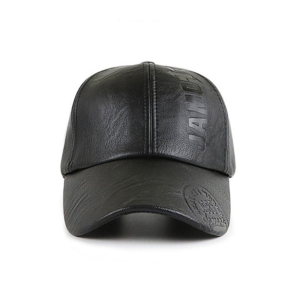 PU Baseball cap For Men Solid Faux Leather Cap Autumn Winter Men&#39;s Baseball Hat Trucker Cap Street Wear  -  GeraldBlack.com