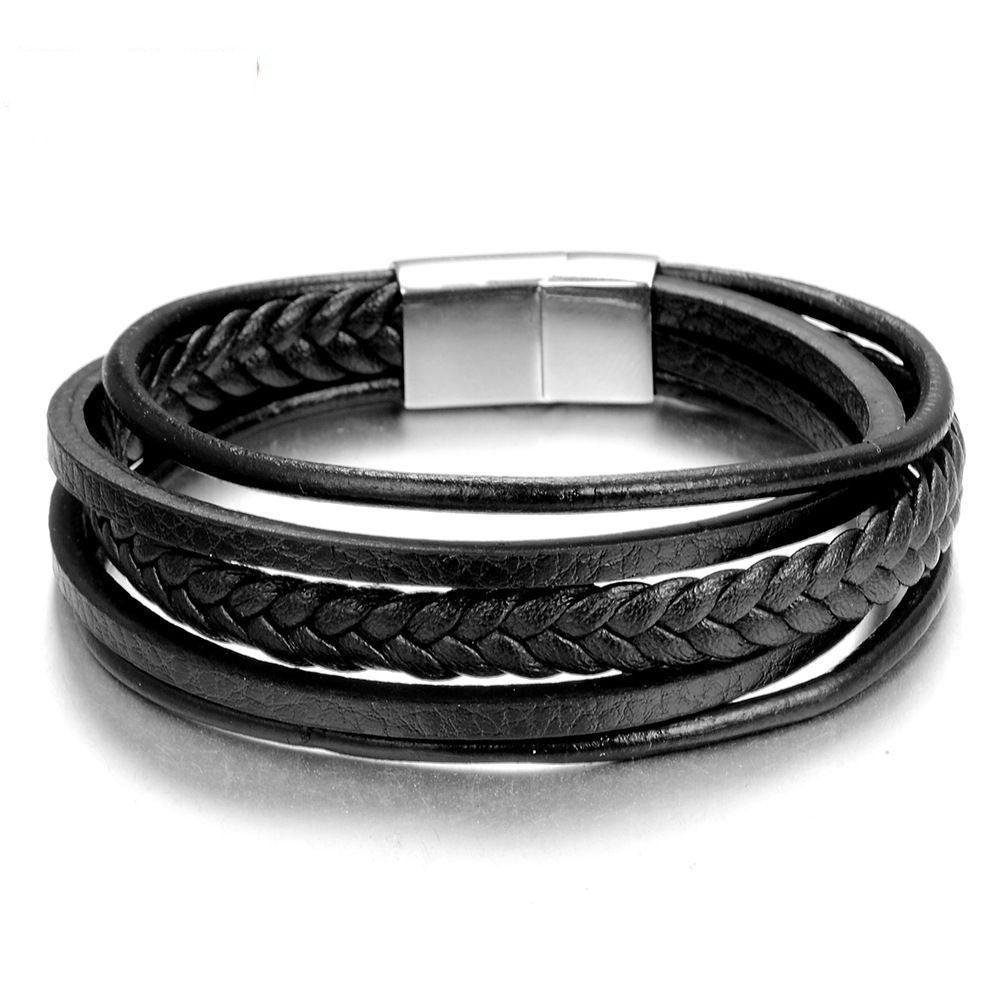 Punk Cool Fashion Charm Men's Genuine Leather Rope Chain Bracelets Jewelry  -  GeraldBlack.com
