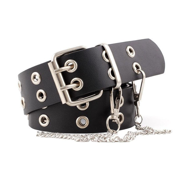 Punk Fashion Women's Imitation Leather Pin Buckle Belt for Jeans - SolaceConnect.com