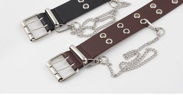 Punk Fashion Women's Imitation Leather Pin Buckle Belt for Jeans - SolaceConnect.com