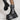 Punk Goth Platform Women Motorcycle boots Block Thick Heels Lace Up Zip Chain Winter Casual Luxury Shoes  -  GeraldBlack.com