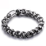 Punk Gothic Stainless Steel Shiny Skull Link Chain Bracelets for Charm Men - SolaceConnect.com