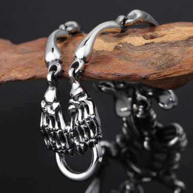 Punk Rock Stainless Steel Gothic Body Skull Bracelet For Men Link Chain Biker Jewelry Bracelets Accessories  -  GeraldBlack.com