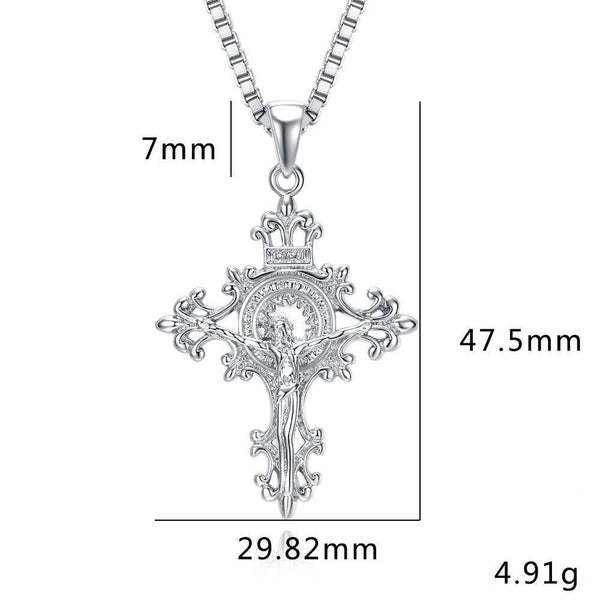 Christ Cross Jesus Pendant Necklace For Men Women Punk Accessories Jewelry Gift For Men Accessories - SolaceConnect.com