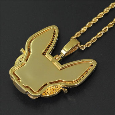 Puppy with Sunglasses Unisex Necklace Zircon Bling Charm Hip Hop Jewelry - SolaceConnect.com
