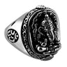 Pure Silver Solid Elephant Nose Vintage Jewelry Buddha Men's Punk Ring  -  GeraldBlack.com