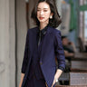Purple Coat Only Notched Formal Uniform Design Suit for Women  -  GeraldBlack.com