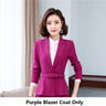 Purple Winter Formal Professional OL Style Coat and Jacket for Women  -  GeraldBlack.com
